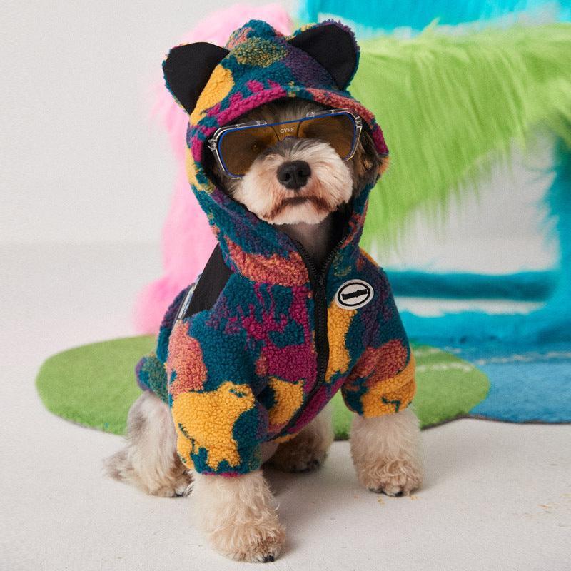 Autumn And Winter Camouflage Thick Dog Clothes For Small And Medium-Sized Pets